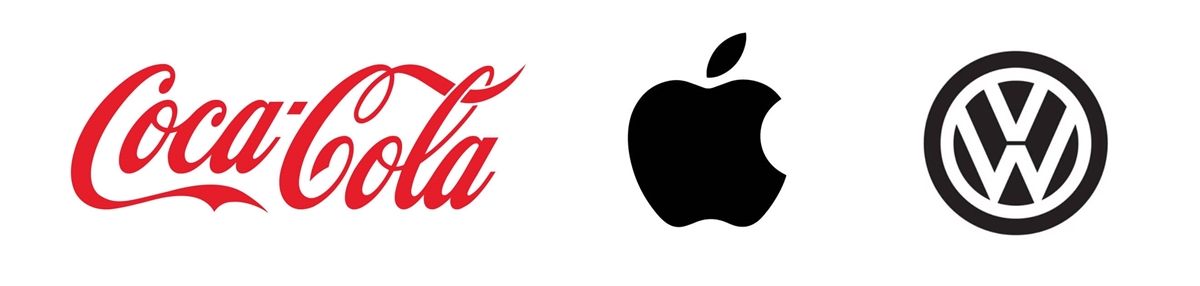 coca cola, apple, volkswagen